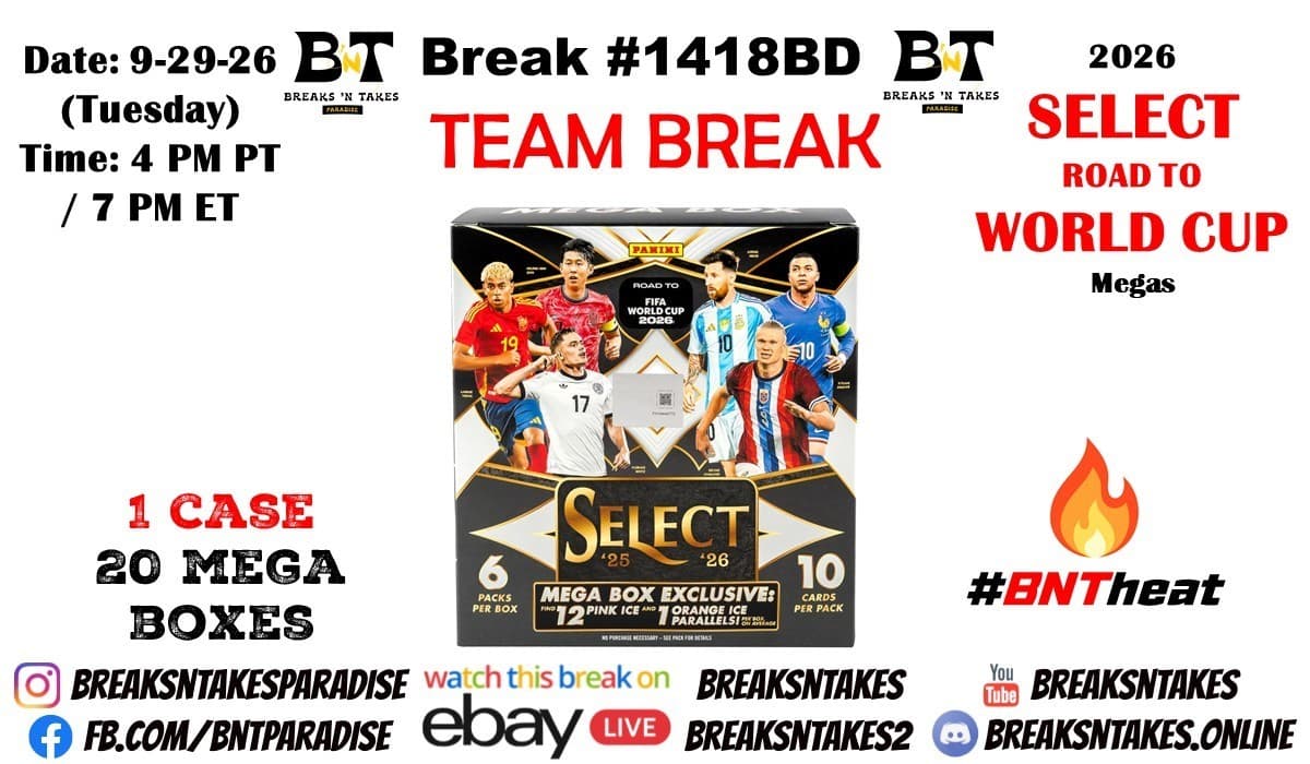 SPAIN 2025-26 Panini Select FIFA World Cup Mega CASE Break #1418BD