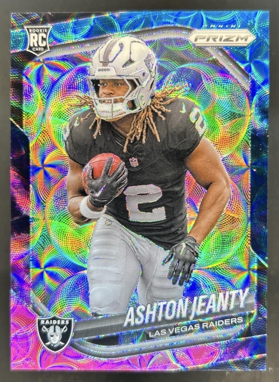 2025 Panini Prizm Ashton Jeanty RC Choice Nebula Rookie #1/1 Raiders