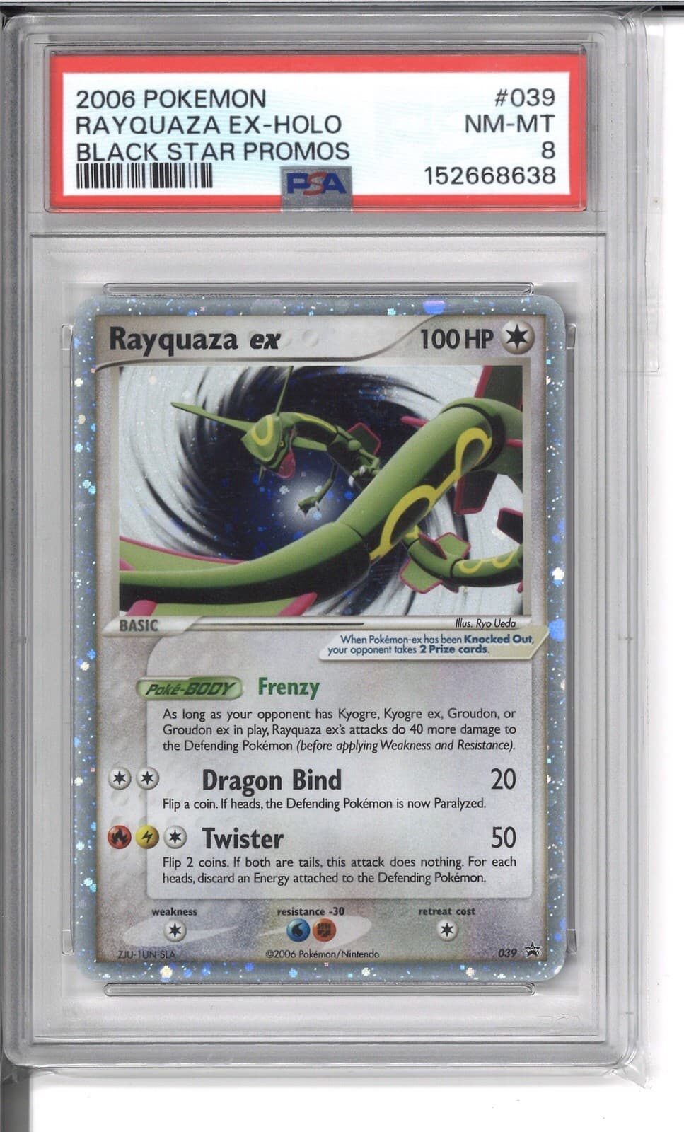 2006 Pokemon Black Star Promo Rayquaza EX Holo #039 PSA 8 NM-MT