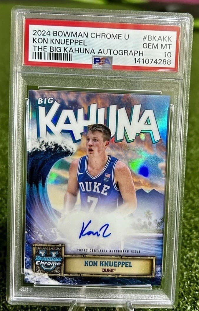 2024-25 Bowman Chrome Kon Knueppel RC Autograph  Big Kauna PSA 10 Pop 3