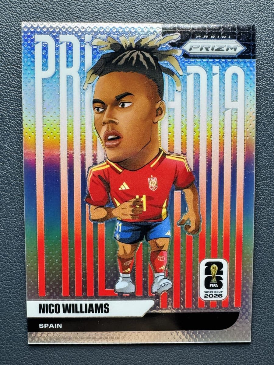 2026 Panini Prizm World Cup Nico Williams #3 Prizmania Case Hit SSP Spain