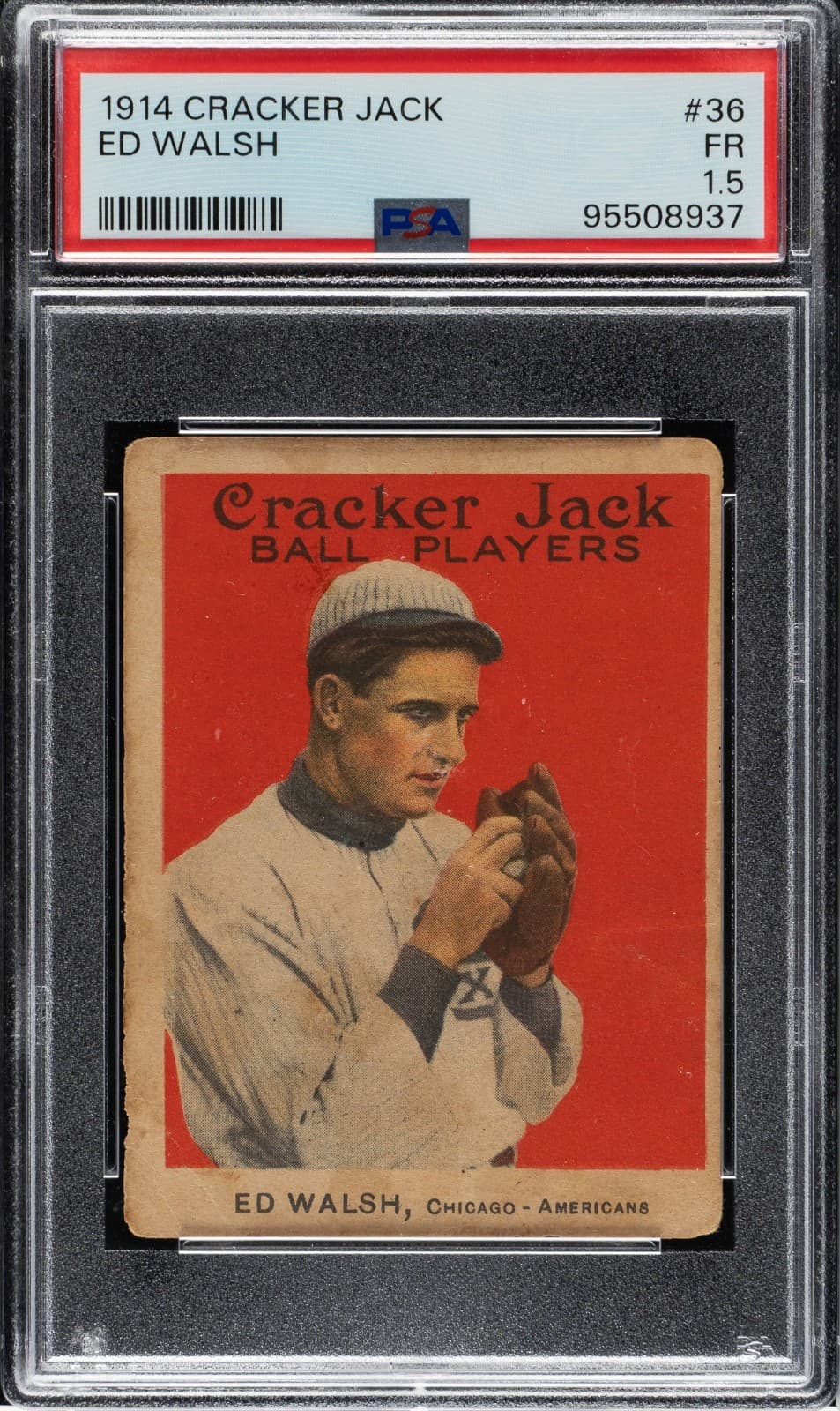 1914 E145 Cracker Jack #36 Ed Walsh HOF PSA 1.5