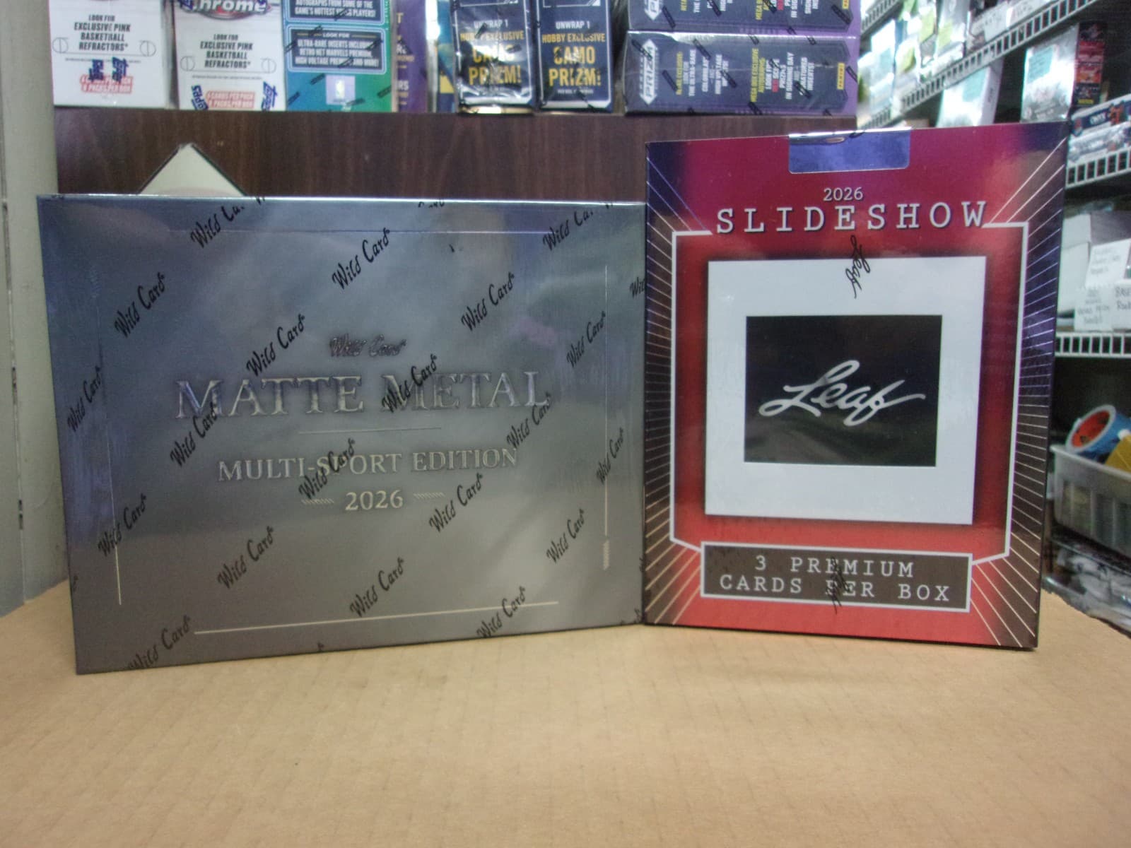 2026 WILD CARD MATTE METAL  MULTI-SPORT + LEAF SLIDESHOW HOBBY BOX LOT