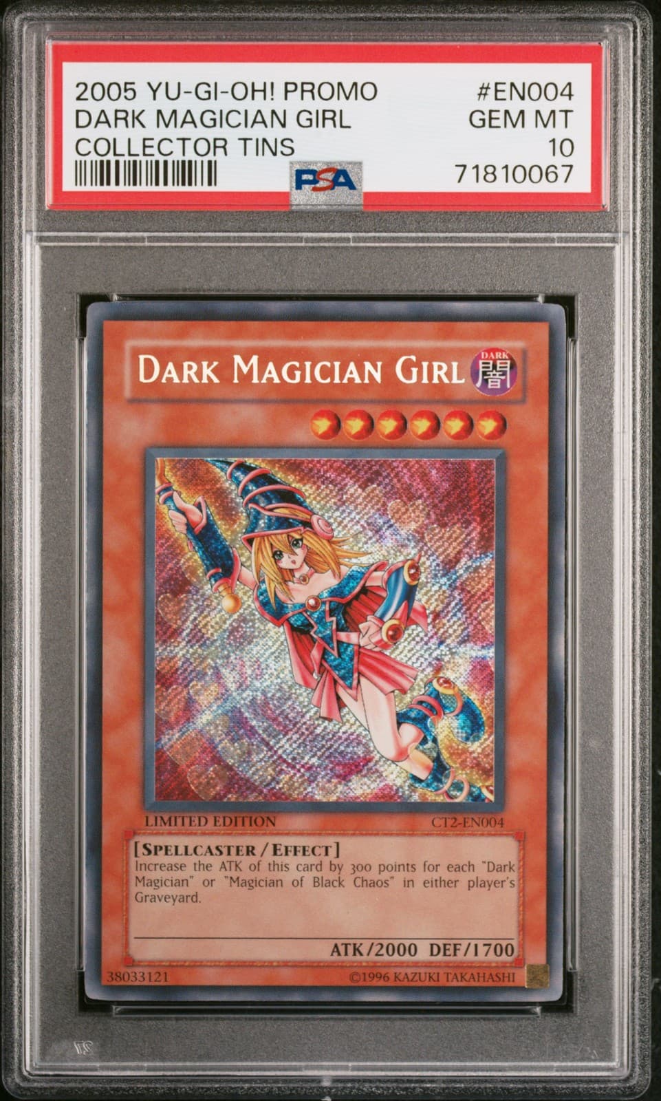 Dark Magician Girl CT2-EN004 Secret Rare Promo Yugioh PSA 10 *067