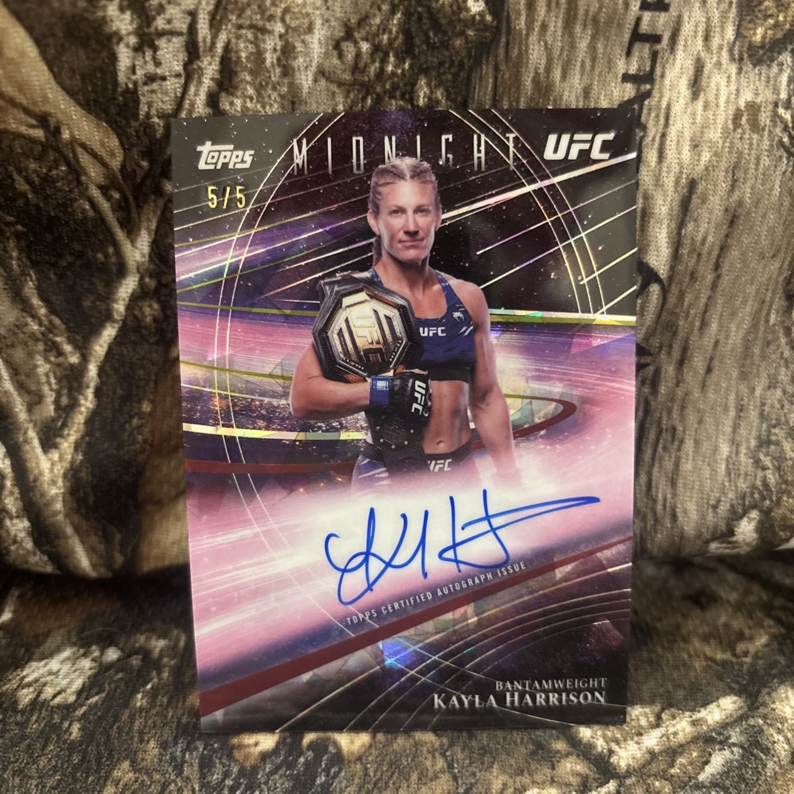 2026 Topps Midnight UFC Kayla Harrison Horizon Signatures Auto Daybreak 5/5