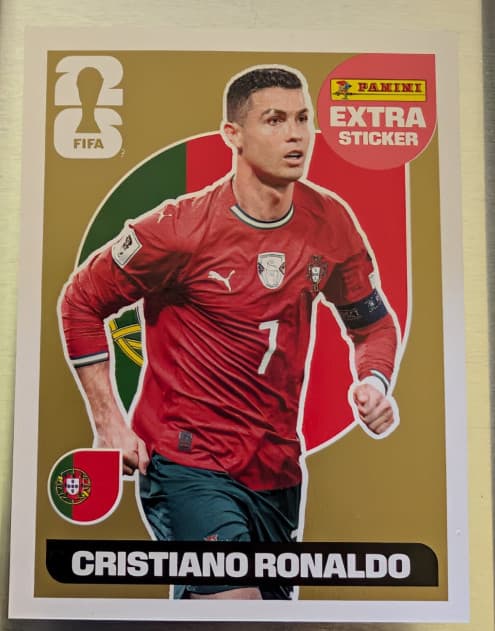 Gold Panini FIFA World Cup 2026 | Extra Sticker Cristiano Ronaldo Portugal