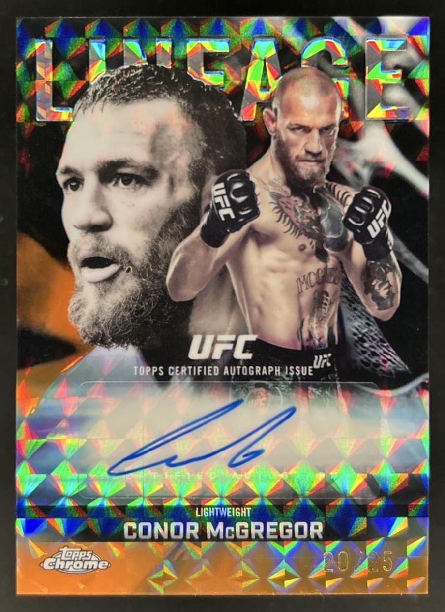2026 Topps Chrome UFC Conor McGregor Lineage Auto Orange Geometric #/25