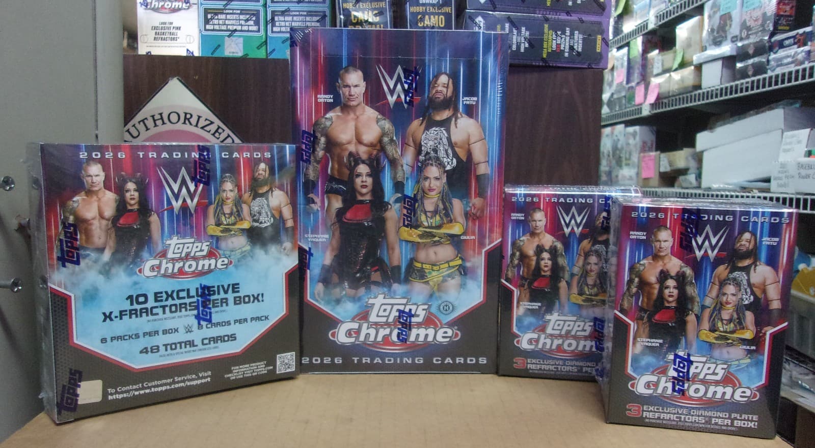 2026 TOPPS CHROME WWE HOBBY + MEGA + (2) BLASTER SEALED BOX LOT