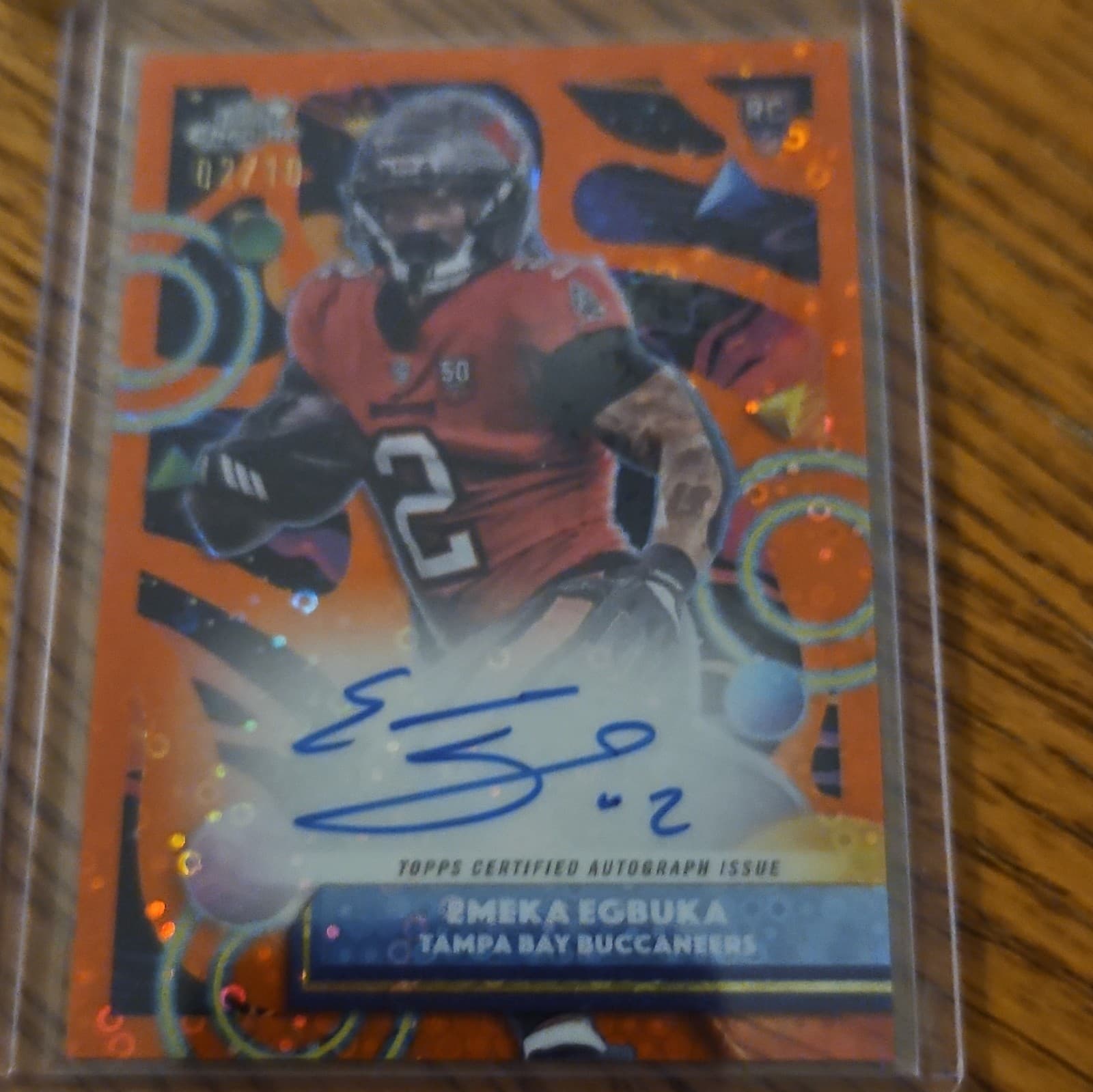 Topps Chrome 2025 Emeka Egbuka Tampa Bay Buccaneers RC Auto CCA-EE 02/10