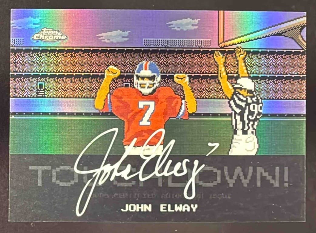 2025 Topps Chrome John Elway Tecmo Bowl Auto SSP #TA-JE Broncos