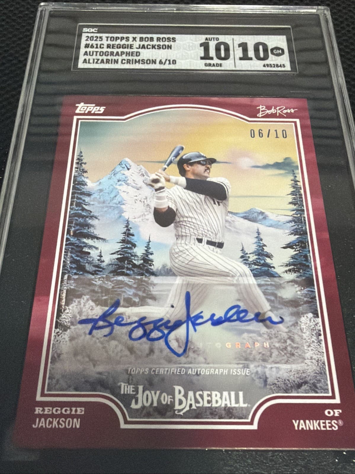 2025 TOPPS X BOB ROSS SGC 10/10 REGGIE JACKSON AUTOGRAPH /10 SSP **RARE**YANKEES