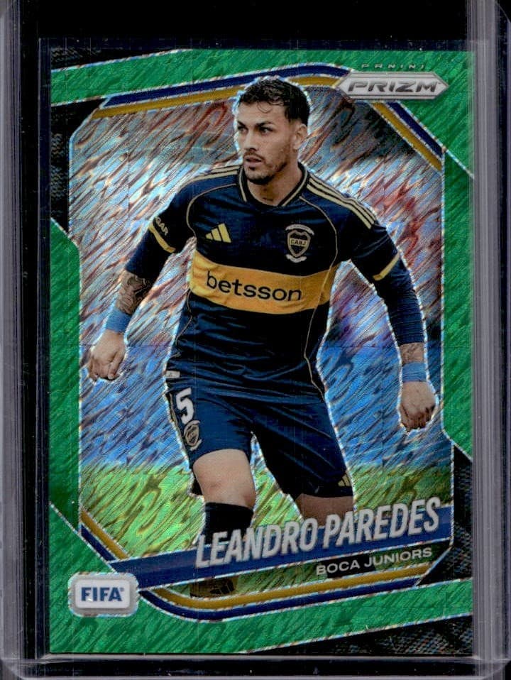 2025-26 Panini Prizm FIFA Leandro Paredes Green Shimmer Prizm #/2 Boca