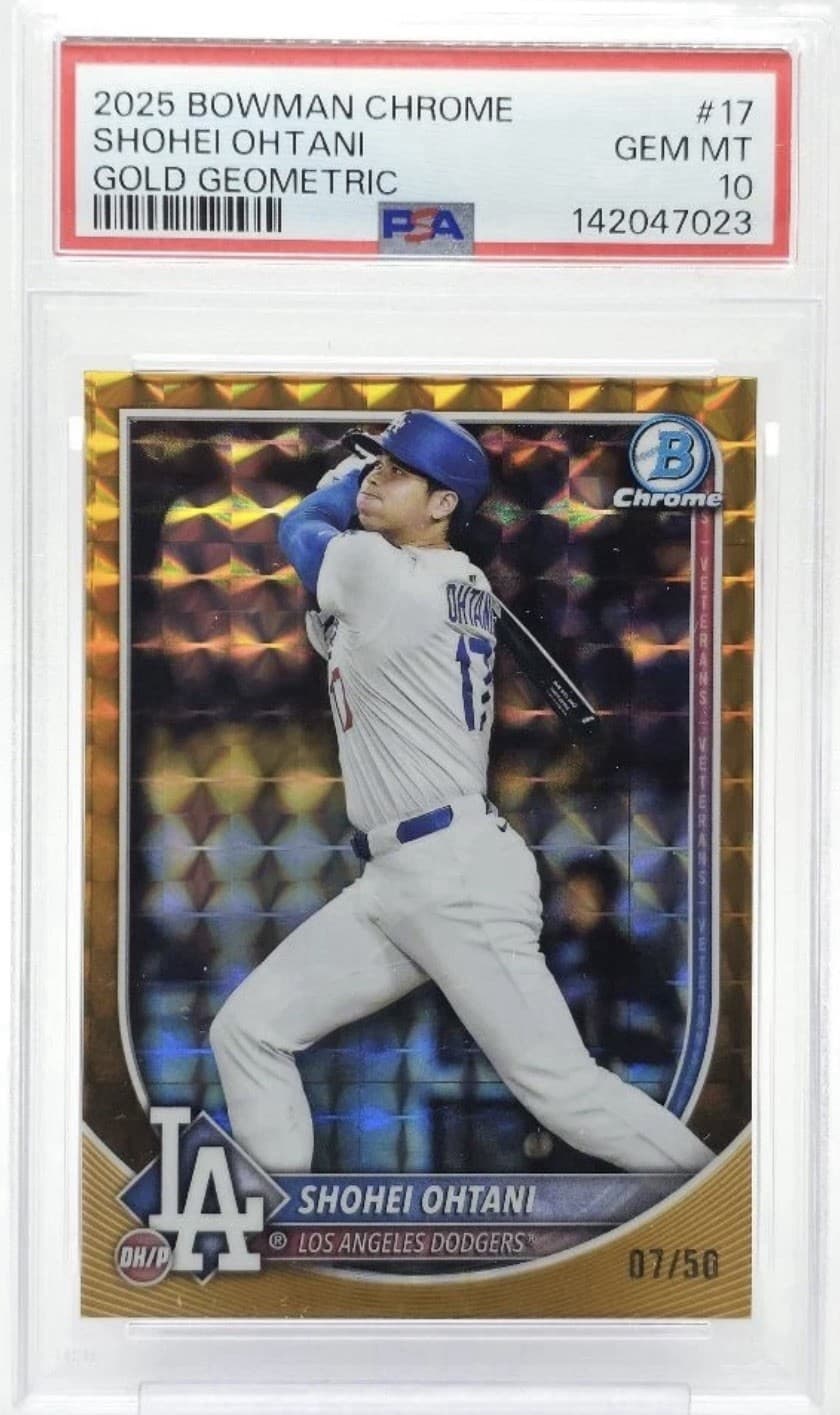 2025 Bowman Chrome Shohei Ohtani Gold Geometric /50 Psa 10
