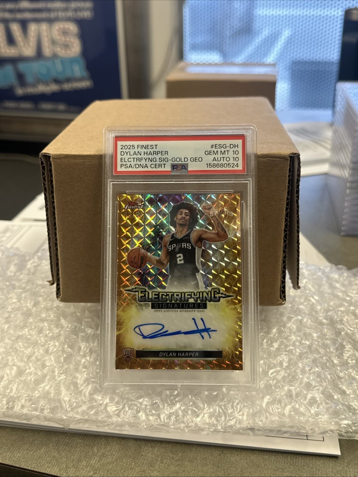 2025 Topps Finest Dylan Harper AUTO Gold Geo /50 #ESG-DH PSA 10 AUTO 10 GEM MINT