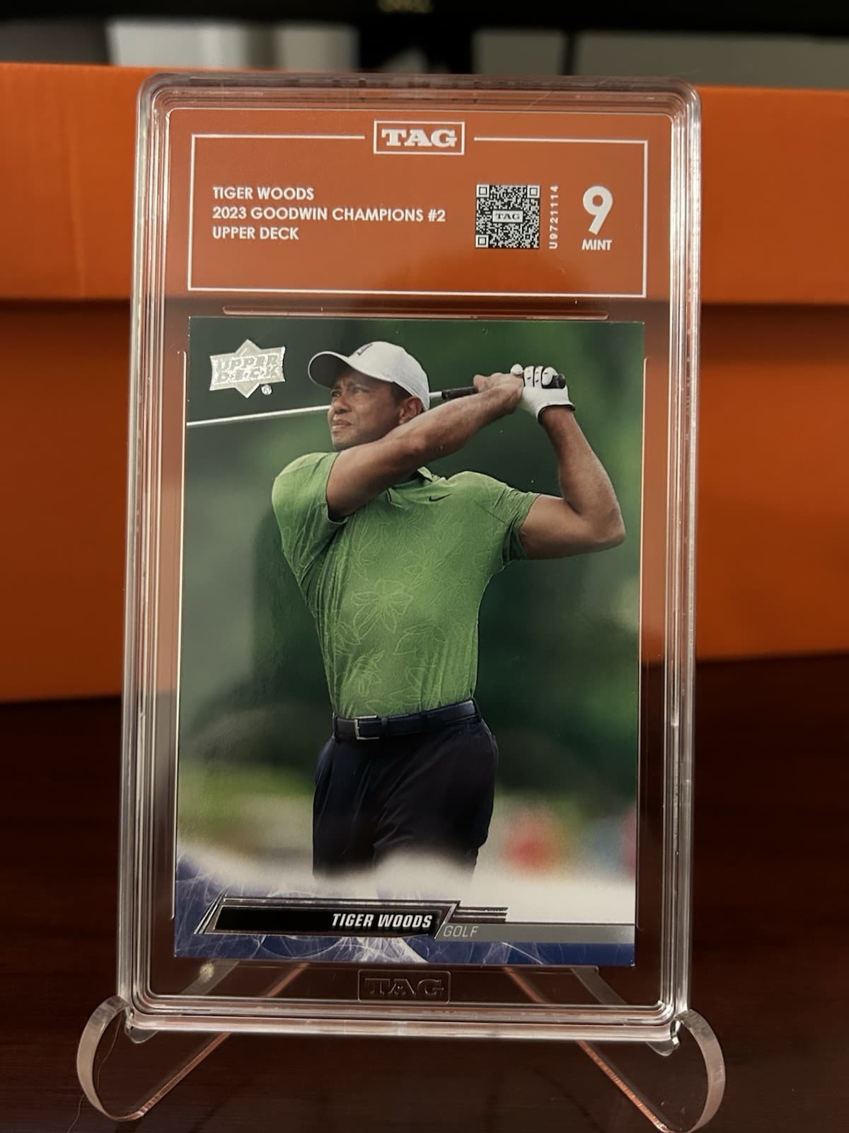 Upper Deck 2023 Goodwin Champions Tiger Woods #2 Golf Card TAG Graded