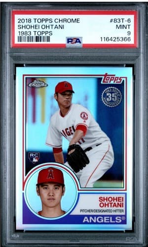 2018 Topps Chrome - 1983 Topps Refractor Shohei Ohtani #83T-6 (RC) PSA 9