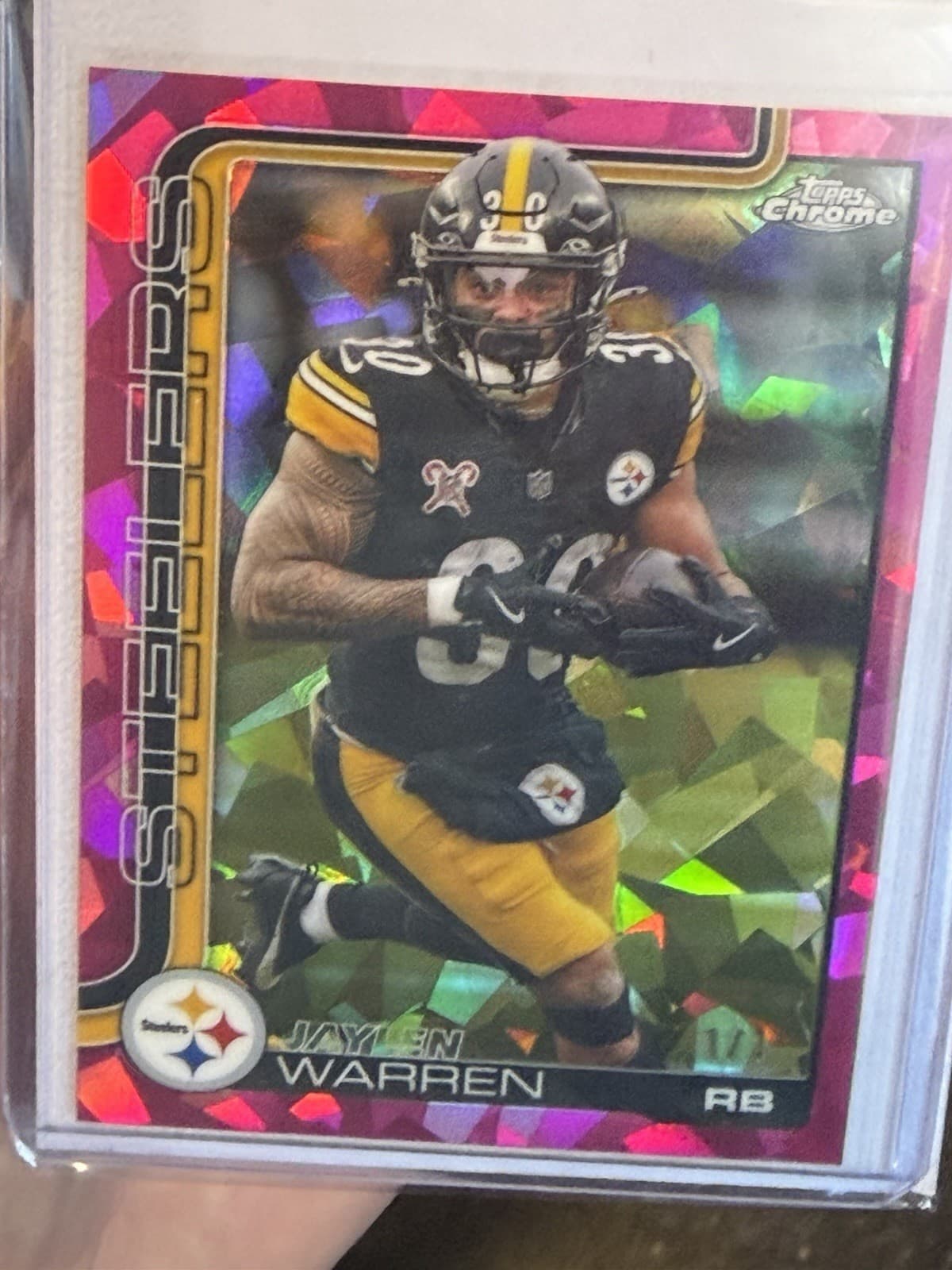 2025 TOPPS CHROME SAPPHIRE EDITION 253 JAYLEN WARREN PADPARADSCHA 1/1