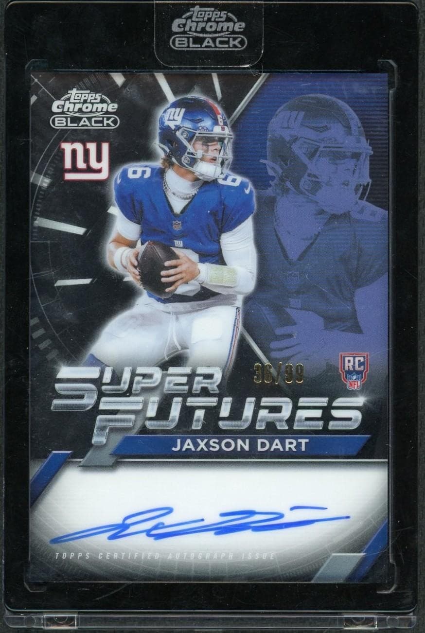 2025 Topps Chrome Black Jaxson Dart Super Futures Rookie Auto /99 #SAF-JD