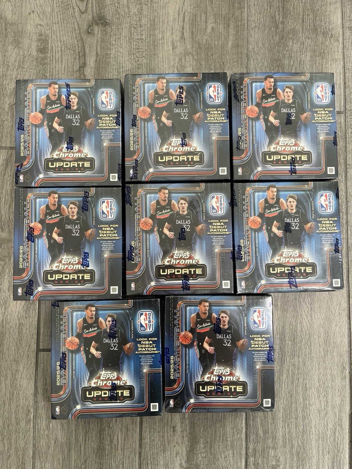2025-26 Topps Chrome Update Series NBA Basketball Mega Box Lot of 8 Sealed Boxes