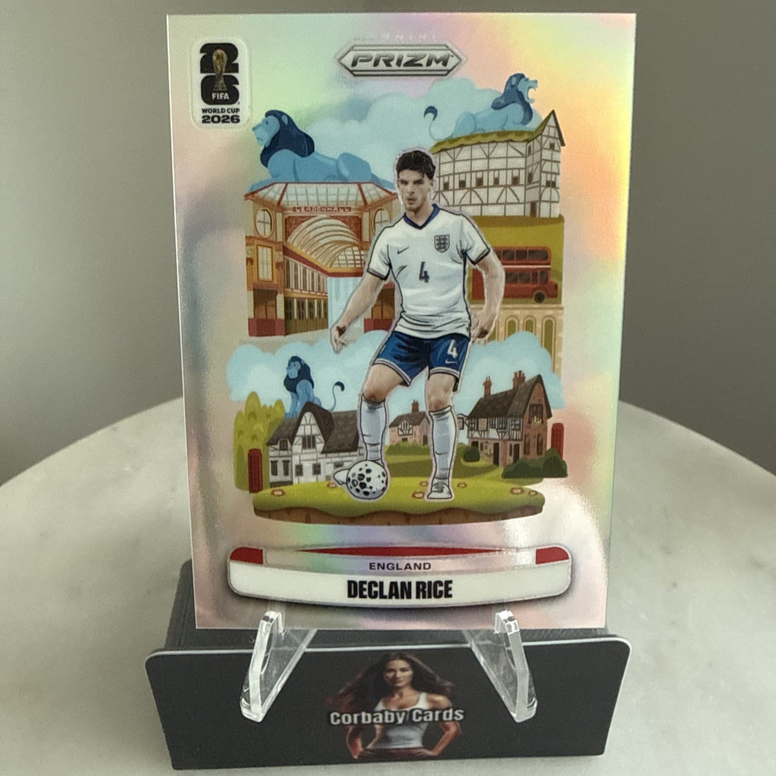 2026 Panini Prizm FIFA World Cup Declan Rice National Landmarks 