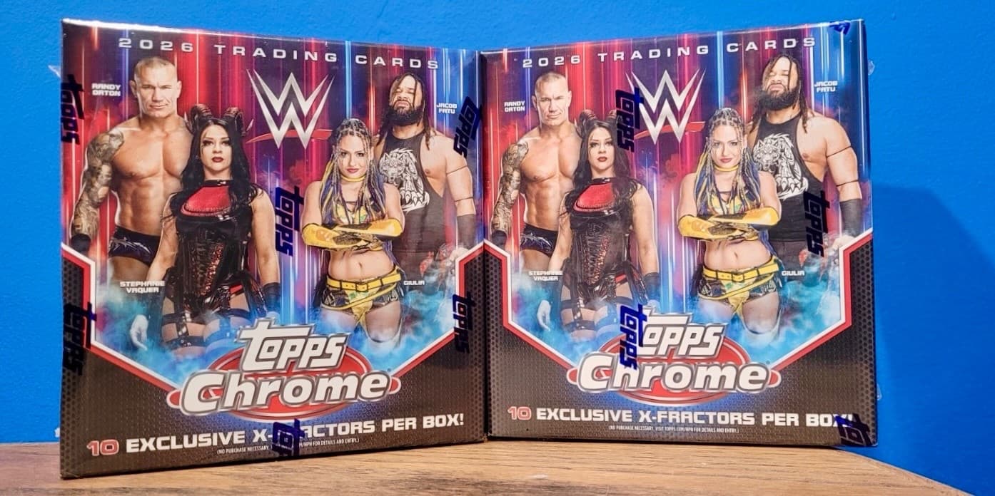 2x 2026 TOPPS CHROME WWE Wrestling MEGA BOX New Factory Sealed IN HAND/FAST SHIP