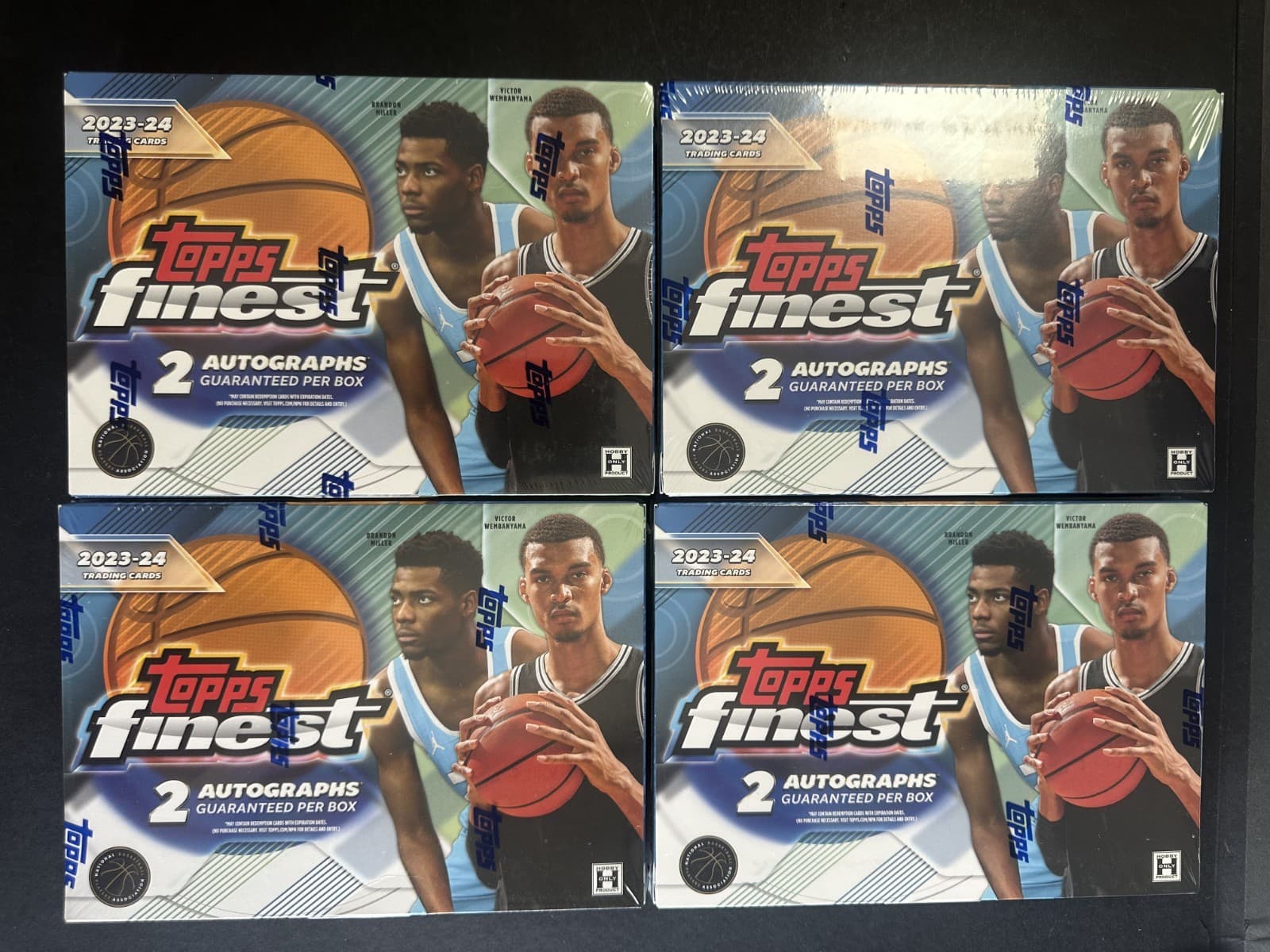 4X LOT 2023-24 Topps Finest Basketball Factory Sealed Hobby Box Wembanyama RC YR