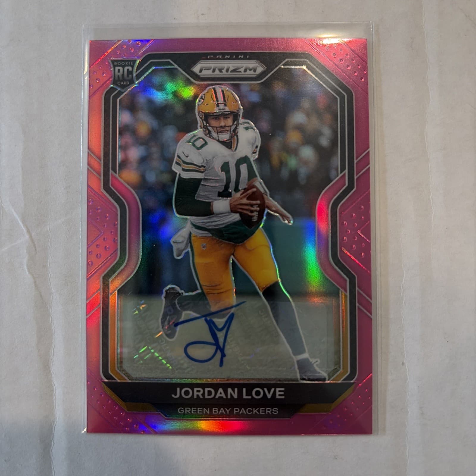 2020 Jordan Love Panini Prizm Pink RC Auto