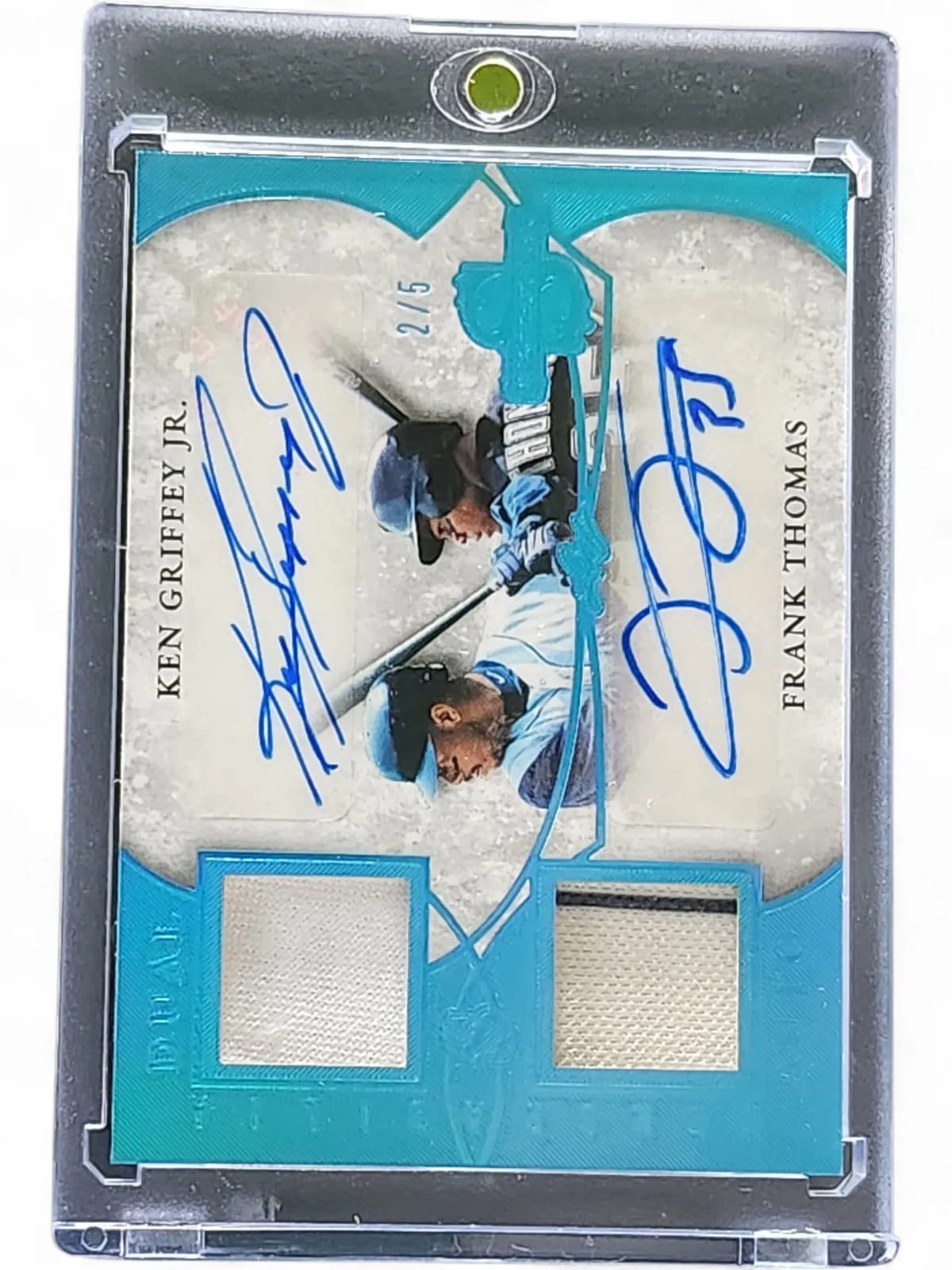 2025 Leaf Spectacular Dual Auto Ken Griffey Jr Frank Thomas #DMA 2/5 Game-Used