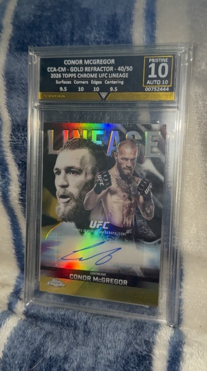 Topps 2026 Chrome UFC Lineage Conor McGregor Gold Refractor Auto /50 CCA-CM