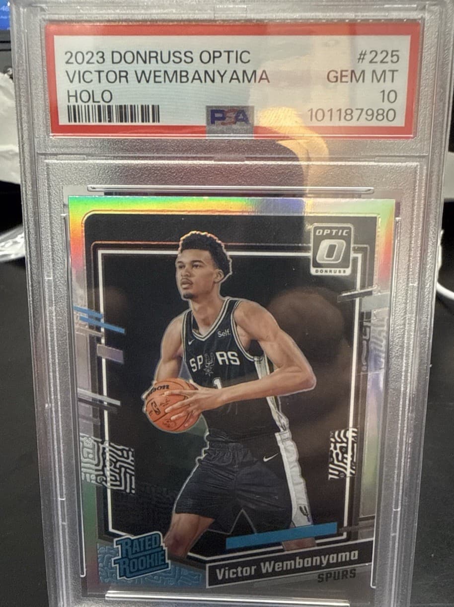 Panini 2023-24 Donruss Optic Victor Wembanyama Rated Rookie Holo #225 PSA 10