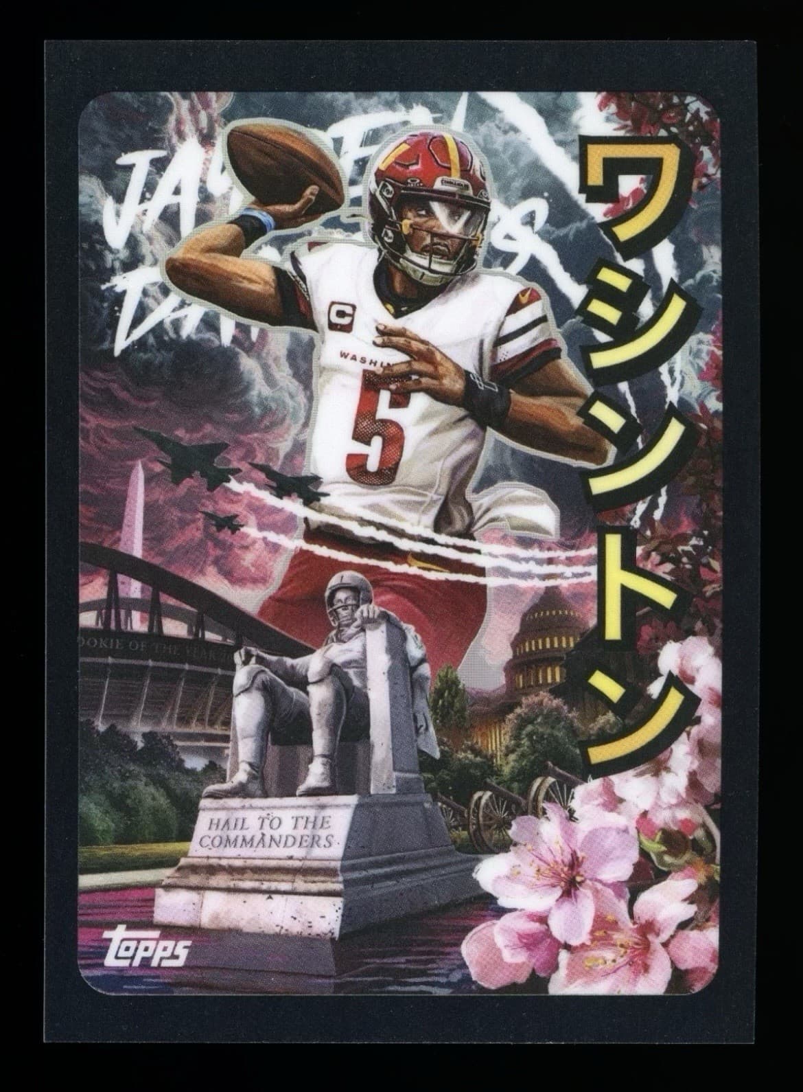 2025 Topps Chrome Football Jayden Daniels KAIJU CASE HIT SSP #KAI-6 Commanders