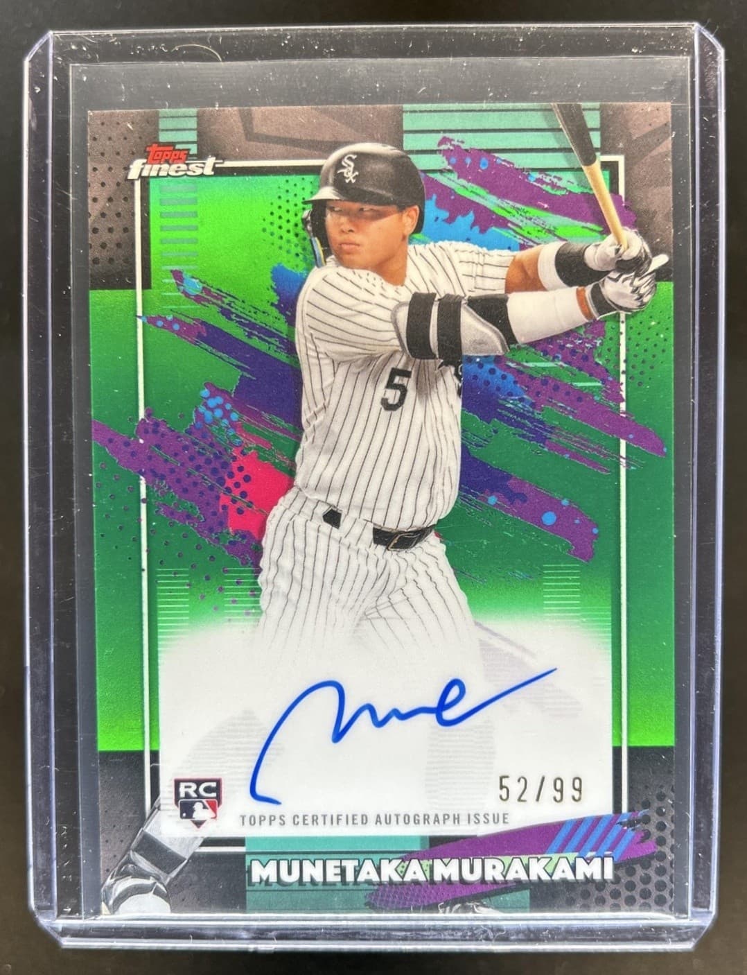 2026 Topps Finest Munetaka Murakami Auto RC Green Refractor #/99 White Sox
