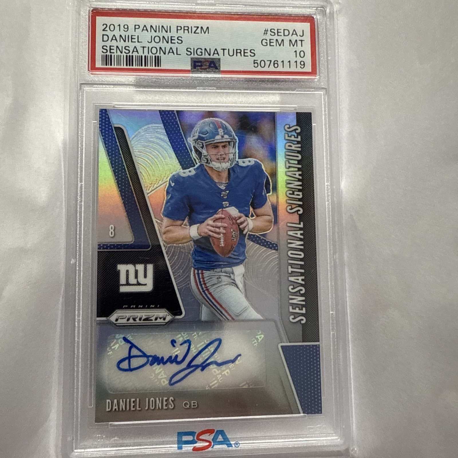 2019 Panini Prizm #SE-DAJ Daniel Jones Sensational Signatures Auto PSA 10 Colts!