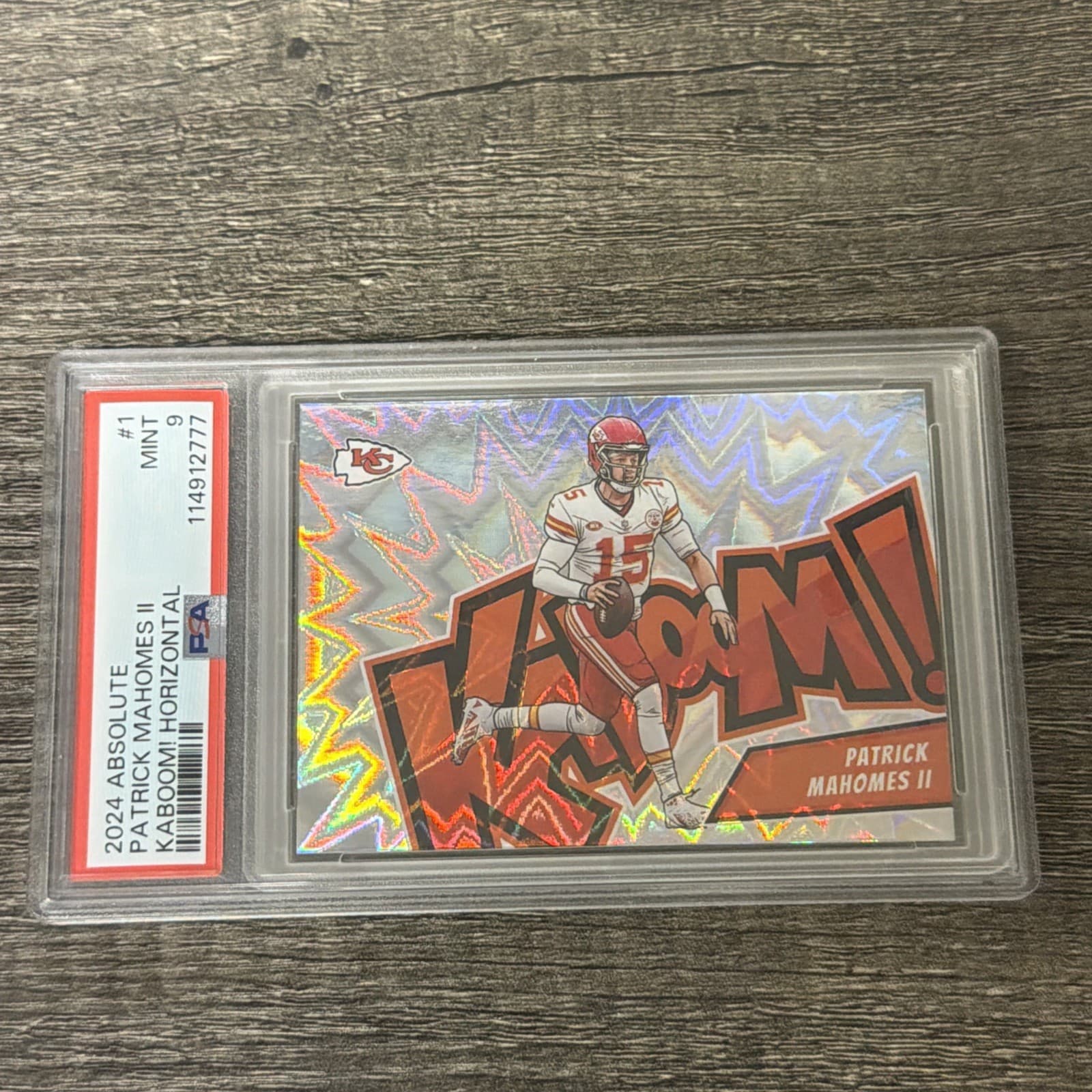 2024 Panini Absolute Kaboom! Horizontal #1 Patrick Mahomes Ii PSA 9