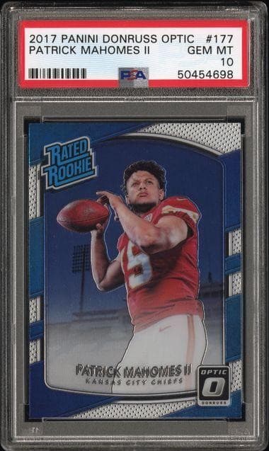 2017 Panini Donruss Optic Patrick Mahomes II Rated Rookie #177 PSA 10