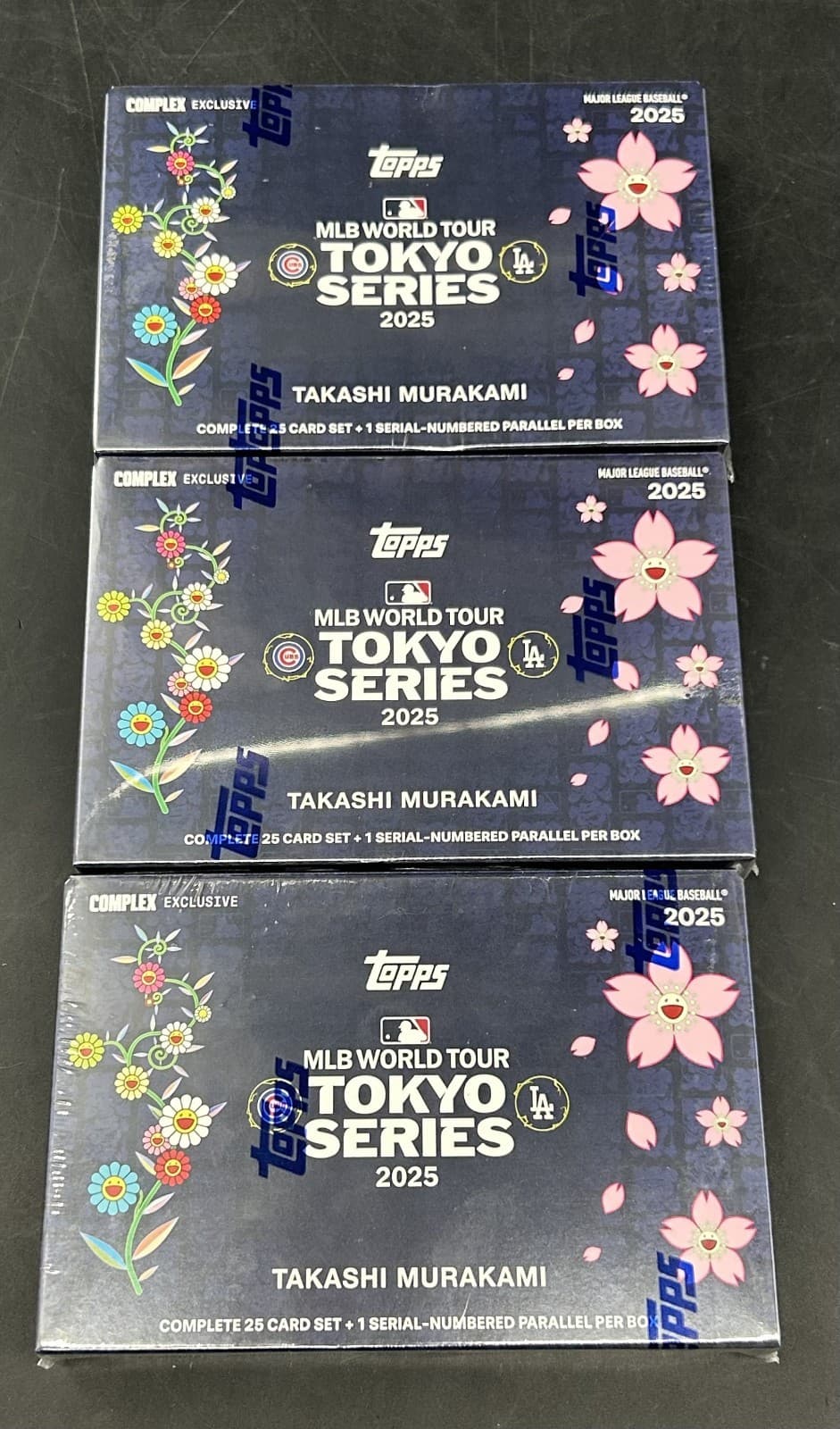 LOT of (3) 2025 Topps MLB World Tour Tokyo Takashi Murakami Sealed Box Ohtani