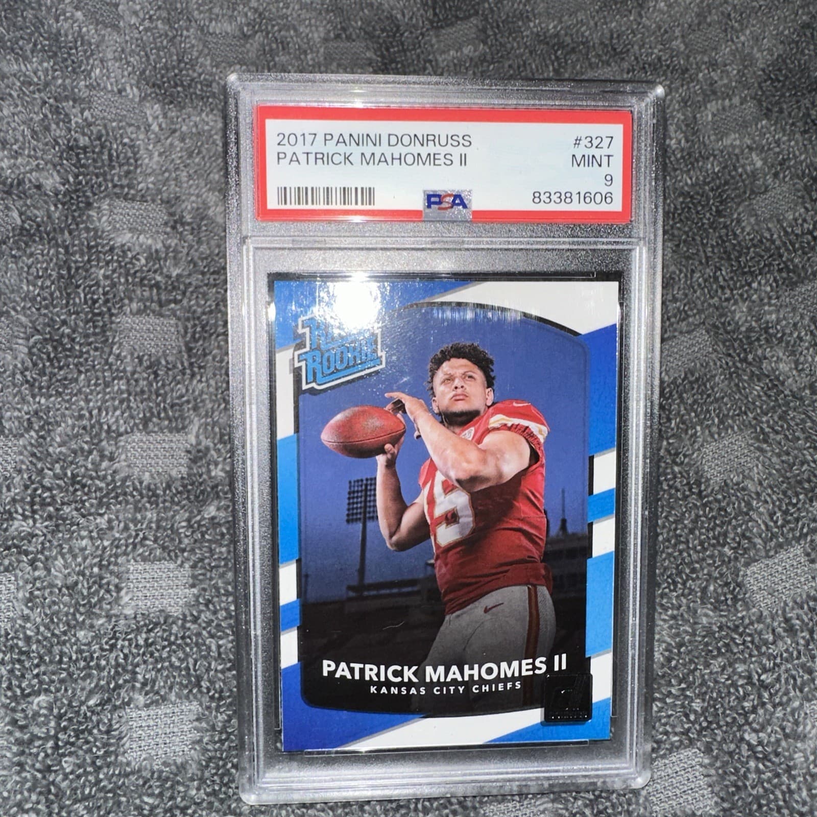 2017 PANINI DONRUSS #327 PATRICK MAHOMES II ROOKIE RC PSA 9!!!