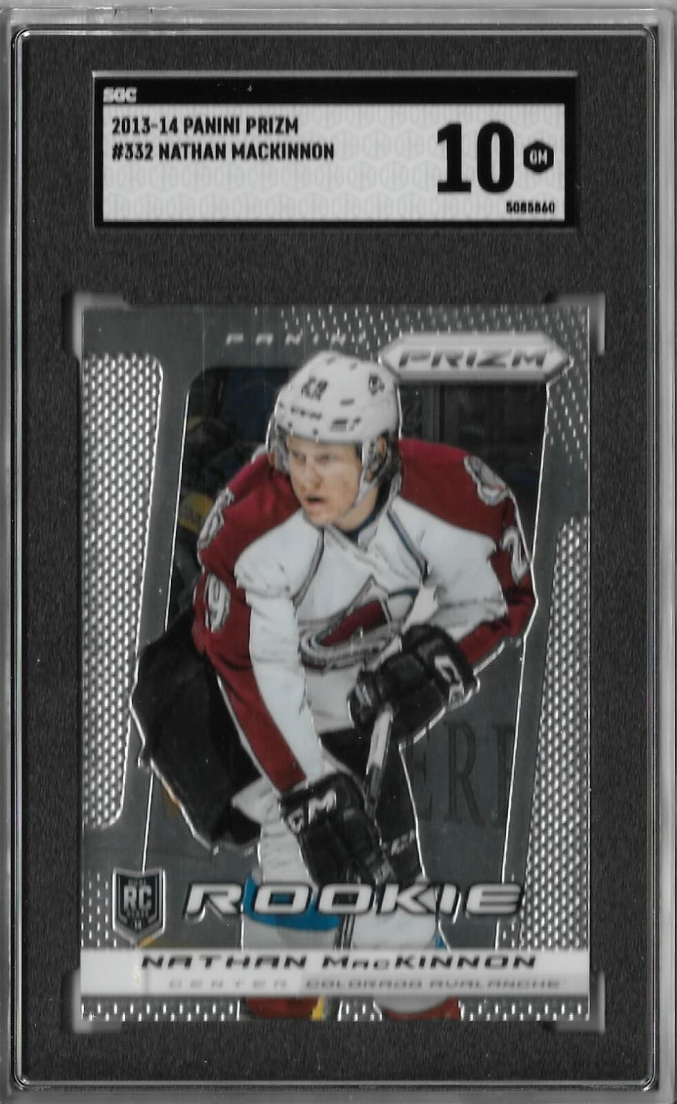 Nathan Mackinnon Rc Sgc 10 Gem 2013-14 Panini Prizm Rookie Card #332 Avalanche