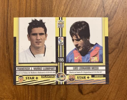 Mundicromo 2004 2005 Top Liga 195 Lionel Messi FC Barcelona RC MATTE Rookie Card