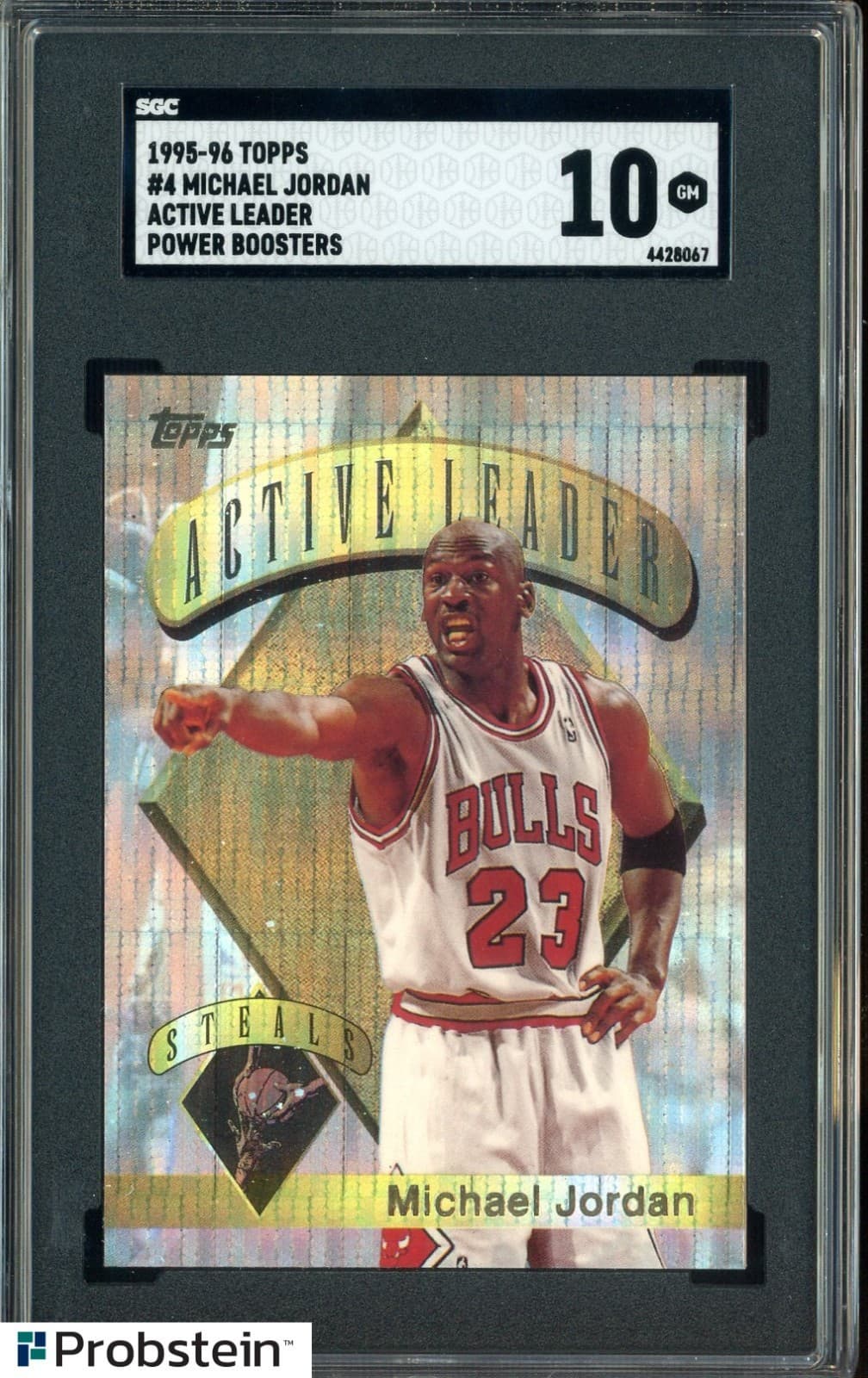 1995-96 Topps Active Leader Power Boosters #4 Michael Jordan Bulls HOF SGC 10
