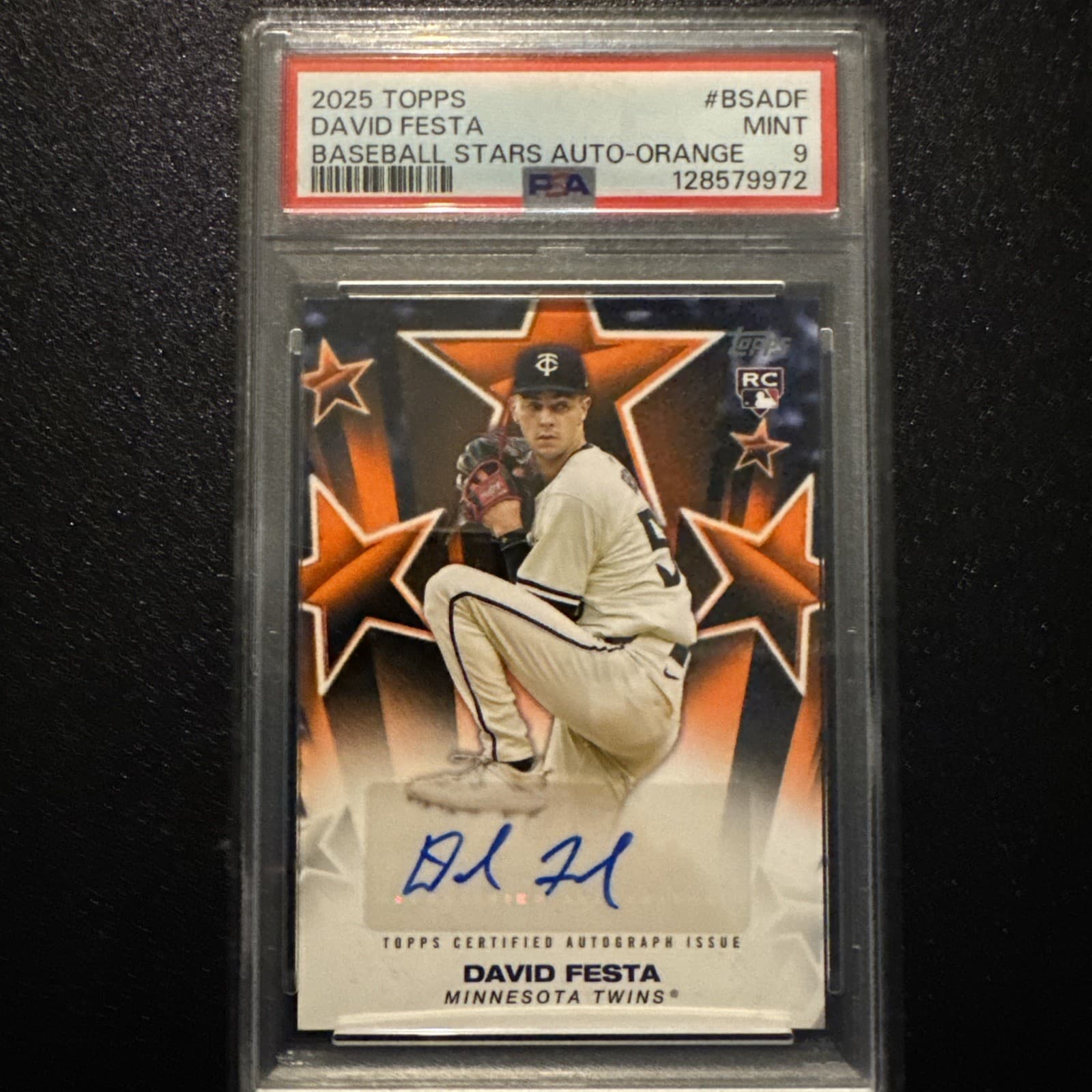 2025 Topps Series 1 - Baseball Stars Autographs David Festa #BSA-DF Orange /25 