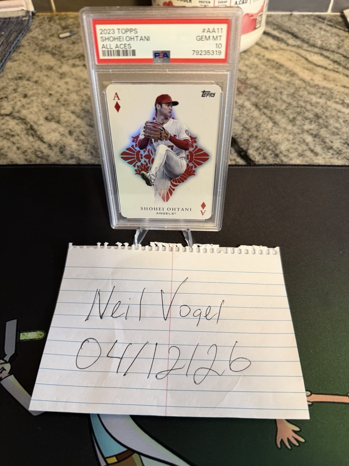 Topps 2023 Series 1 Shohei Ohtani All Aces Autographs #AA-11 PSA 10 Angels