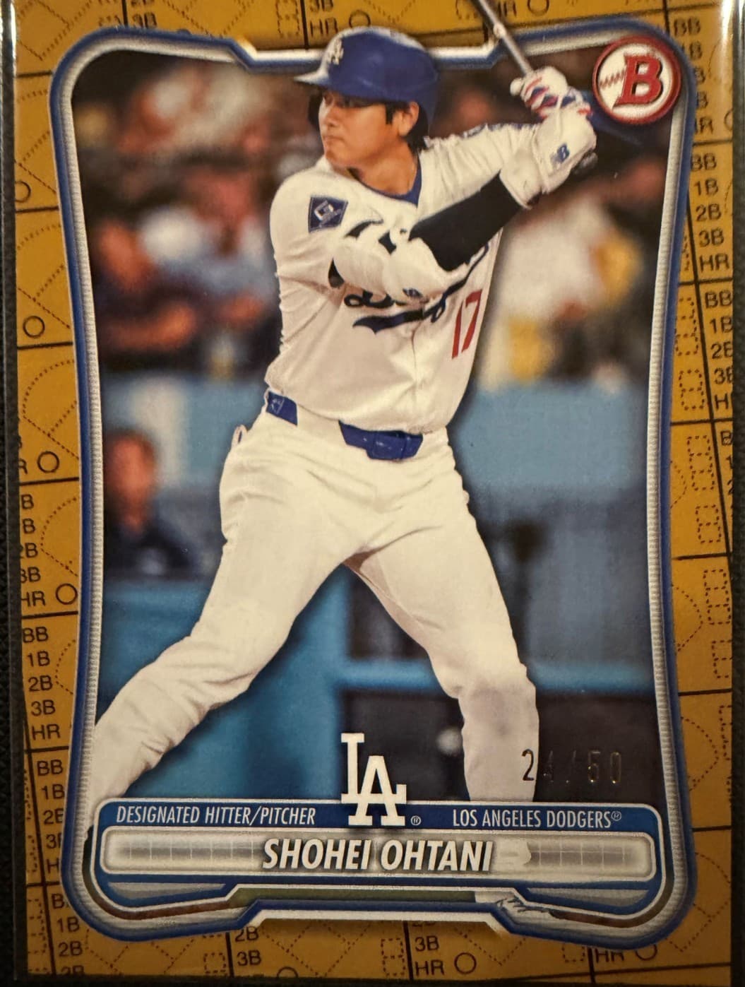 2026 Bowman Shohei Ohtani - Gold Scorecard /50 - #52 - Los Angeles Dodgers - SSP