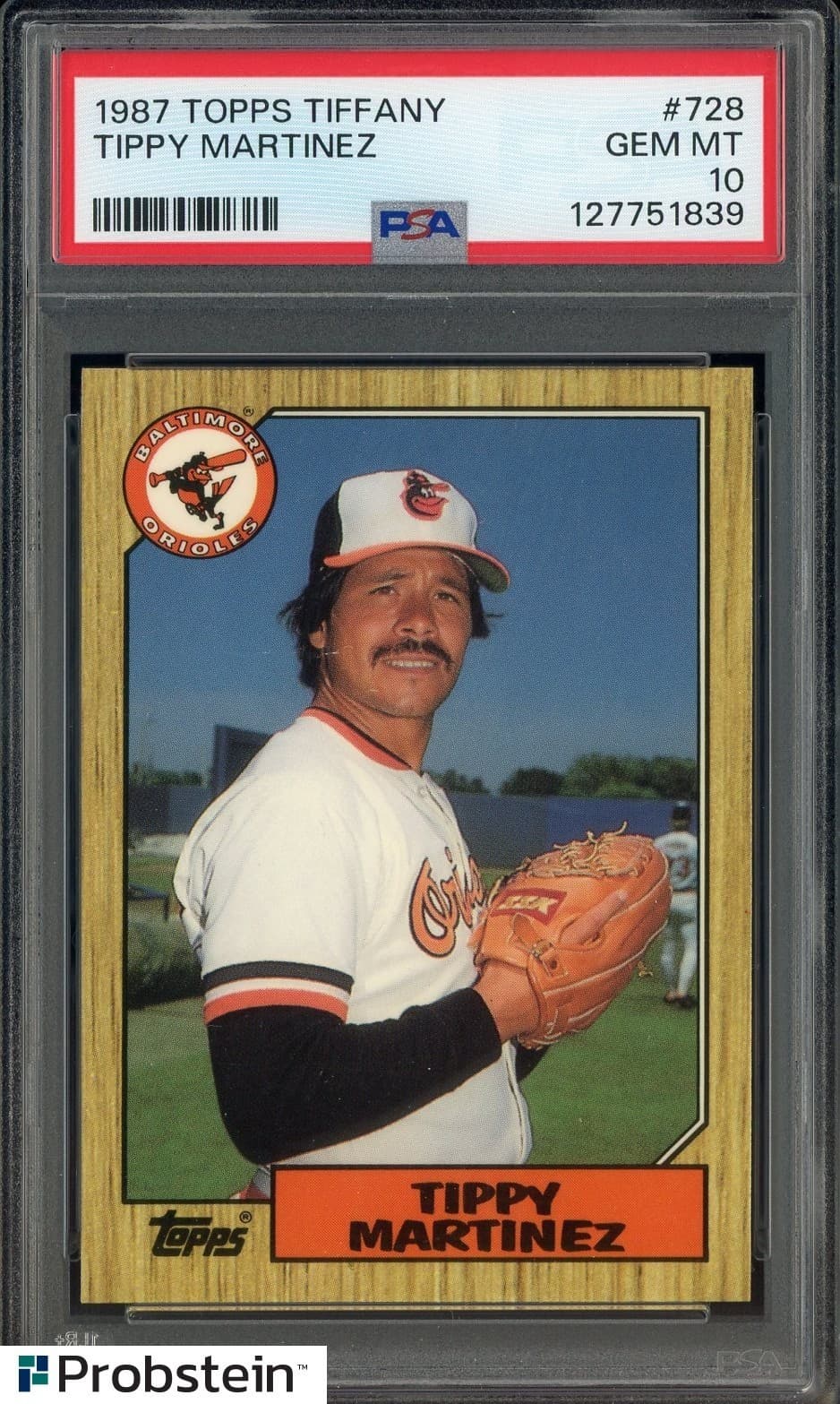 1987 Topps Tiffany #728 Tippy Martinez Baltimore Orioles PSA 10 GEM MINT
