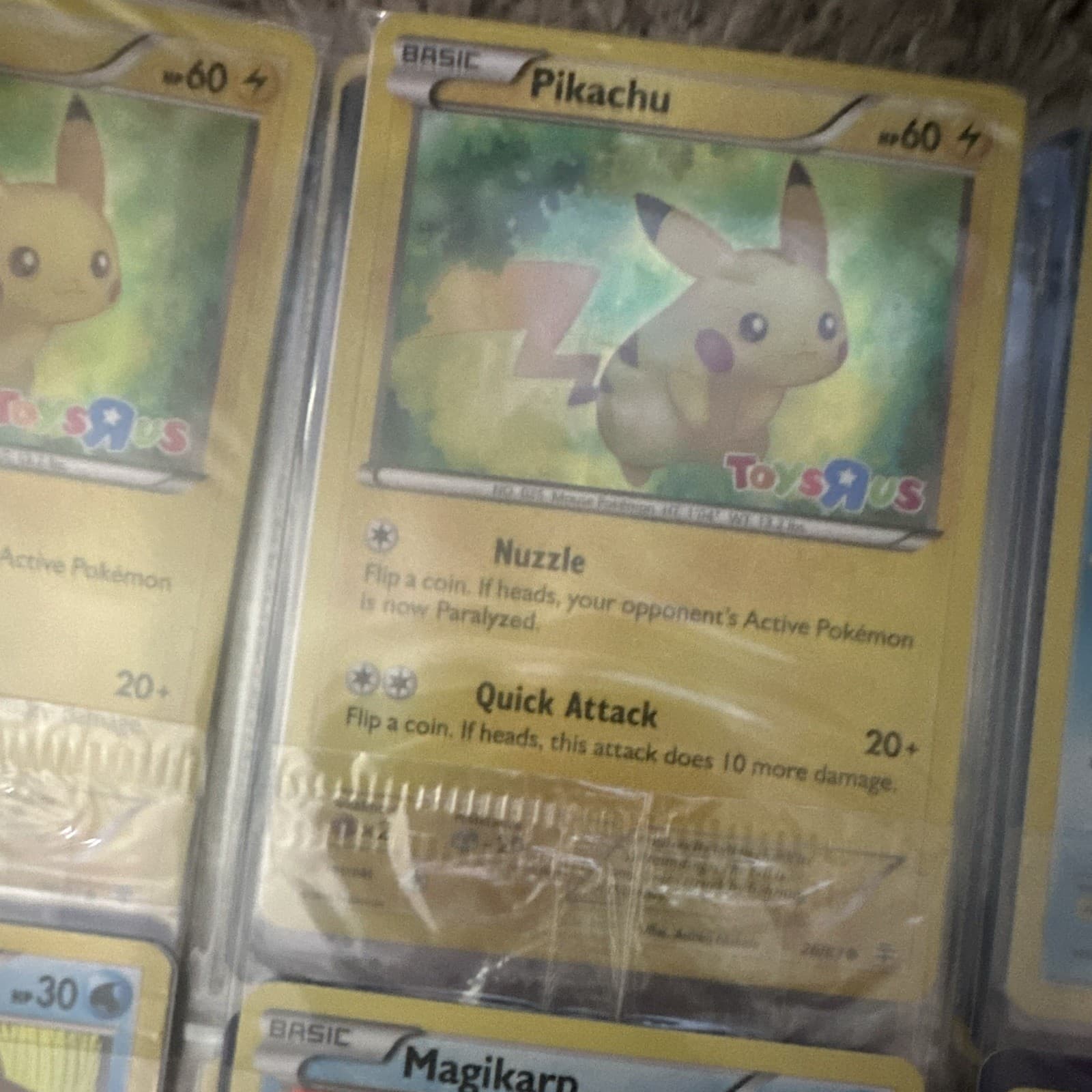 Pokemon TCG 2000 Promo Toys R Us Pikachu & Magikarp Card Lot English