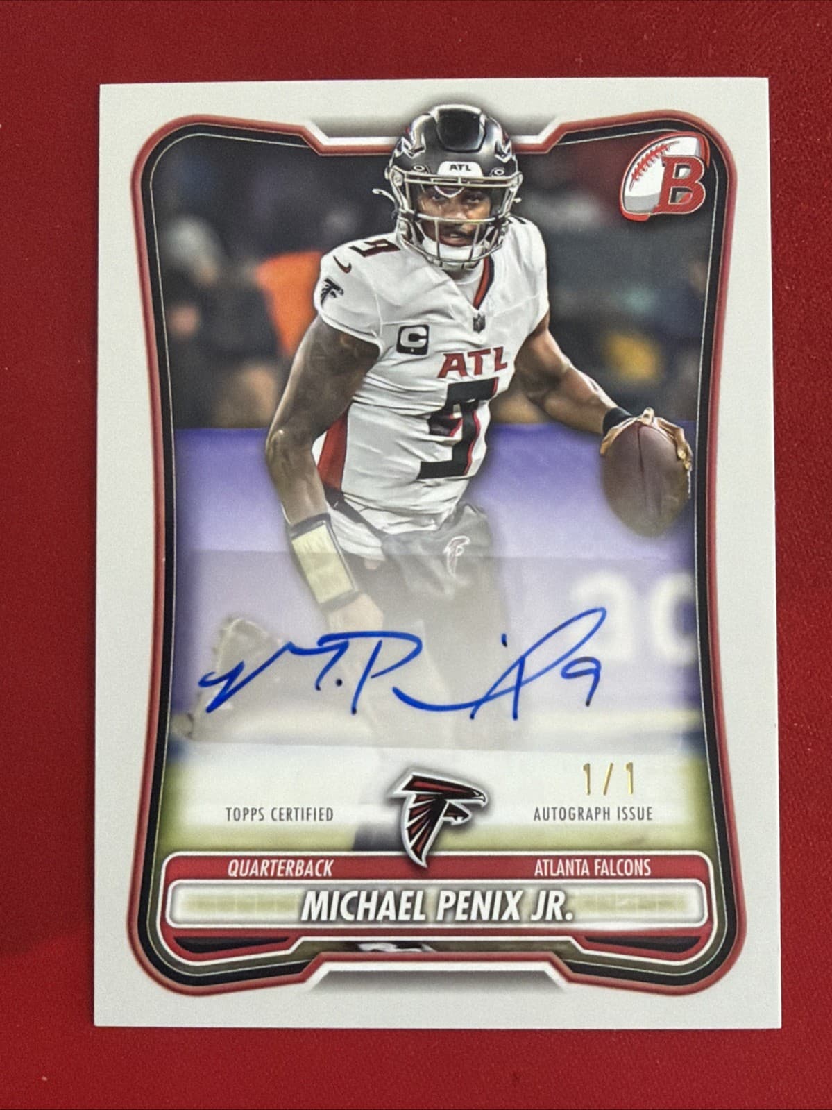 2026 Bowman Football Michael Penix Jr Auto One Of One 1/1