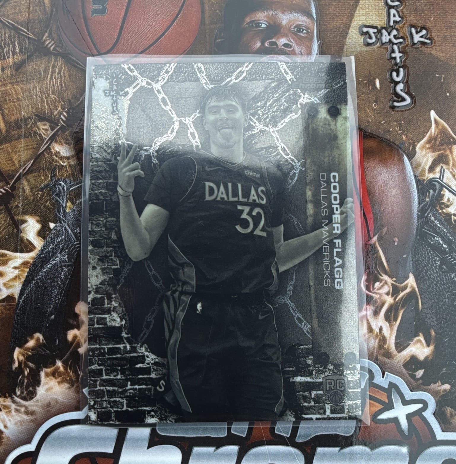 Topps Chrome Cooper Flagg Rookie #61 Dallas Mavericks Basketball Card 2026