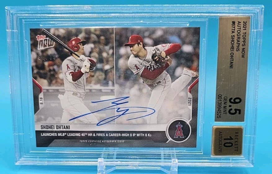 2021 Topps Now SHOHEI OHTANI *RARE Pitching & Hitting AUTO AUTOGRAPH BGS 9.5 /99
