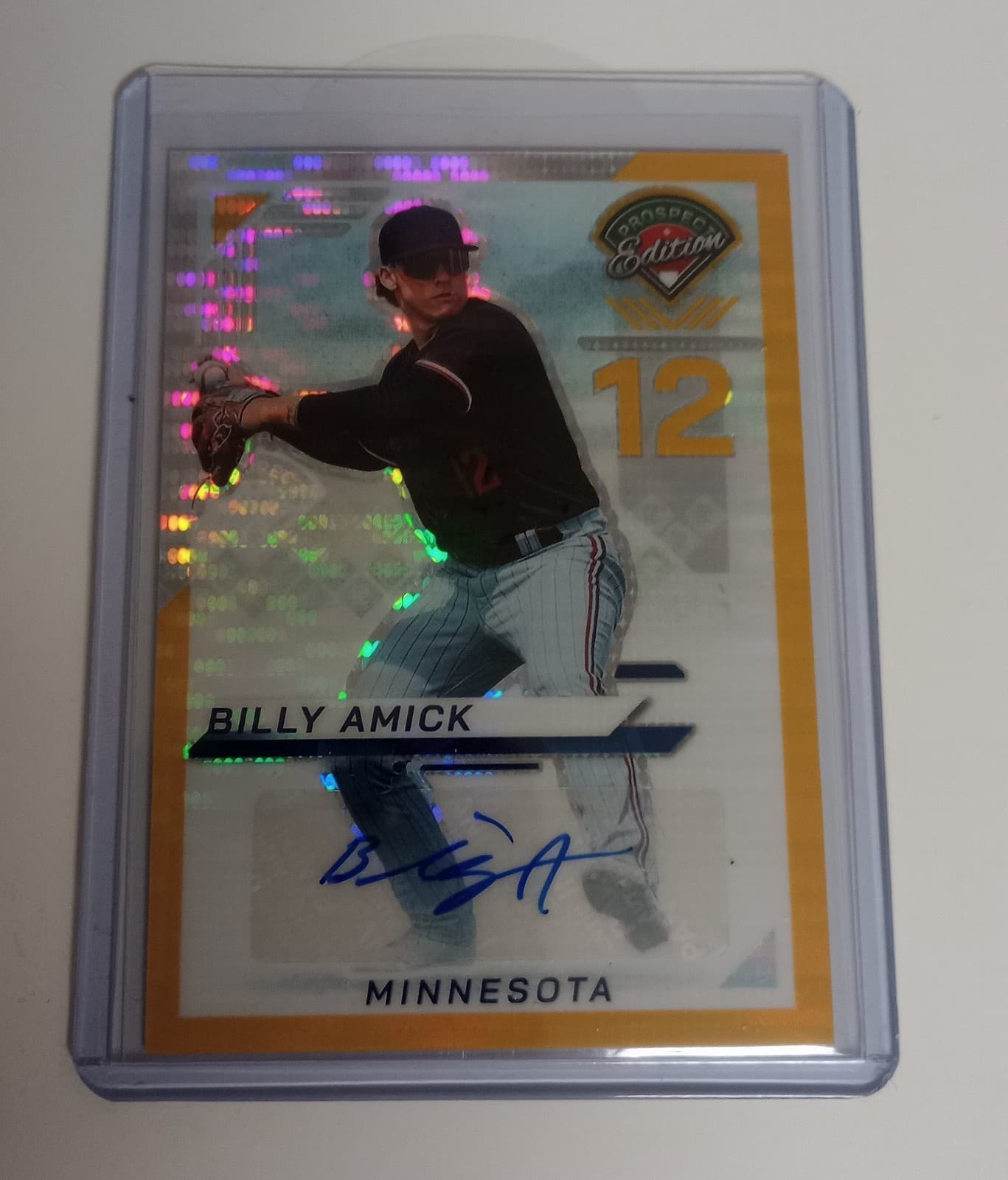 2025 panini prospect edition baseball #178 prizm 10/10 yellow border autograph 