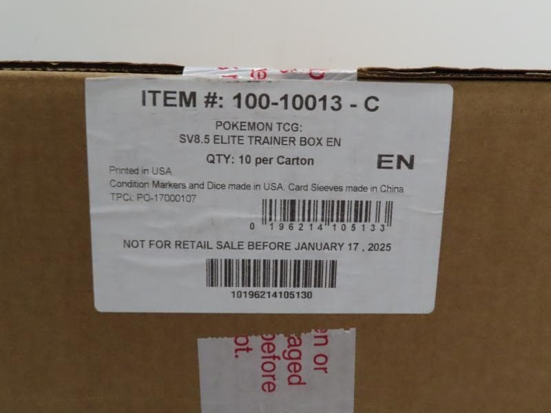 2025 Pokemon Prismatic Evolutions Factory Sealed ETB Elite Trainer Box Case